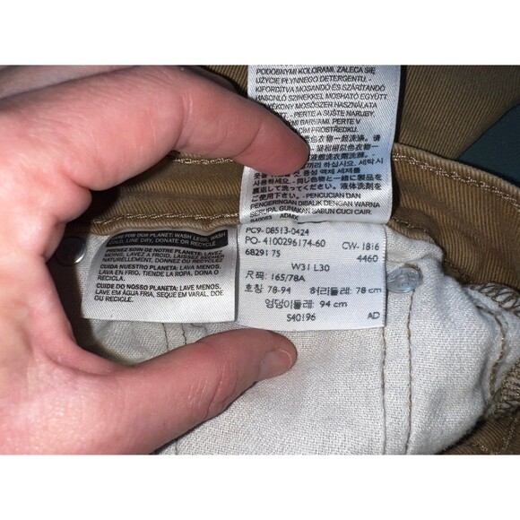 Levi’s 513 Men’s Brown/Tan Khaki Colored Jeans 31 x 30 - Picture 8 of 11
